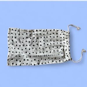 Clare V polka dot dust bag